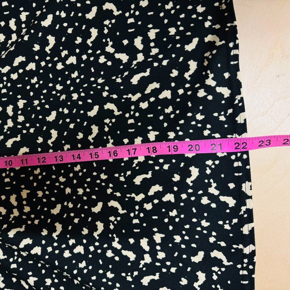 Melloday Women’s Short Sleeve Top Printed Black/Cream - Size Large - Picture 7 of 7